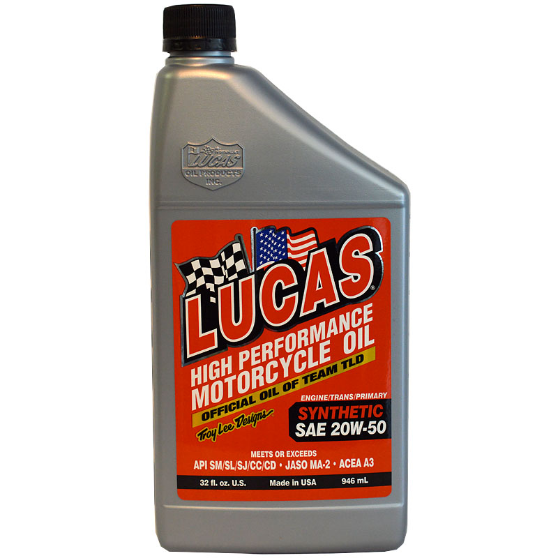LUCAS HIGH PERFORMANCE MOTORCYCLE OILS SYNTHETIC SAE 20W-50