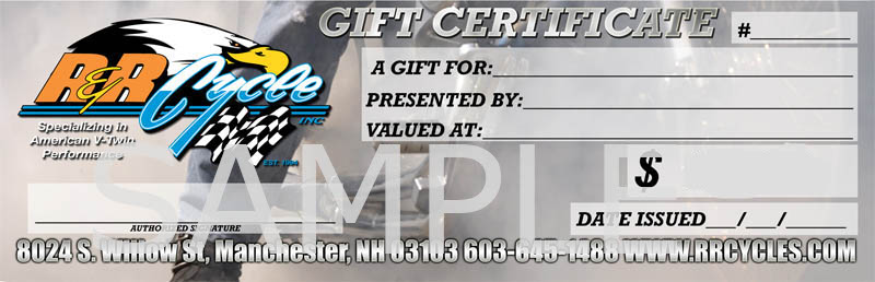R&R Cycles Gift Certificate